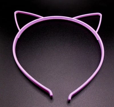 Diadeem met katten oren lichtpaars - kinderfeestje - verjaardag