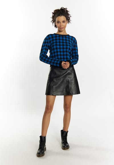 Mymo Gebreide trui Dames Zwart-Blauw