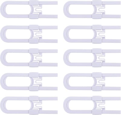 Schuif Kastsloten - Babyproof sloten - Veiligheid thuis - Verstelbare lengte - 10 stuks - Wit