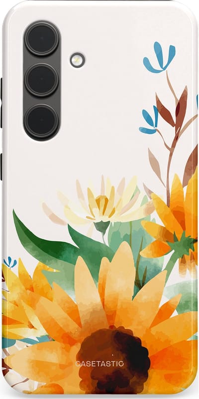 Casetastic Hoesje Geschikt voor Samsung S24 - Stijlvolle Beschermende Duo-layer Case - Stralend geel
