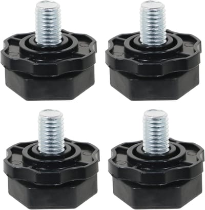 Nivelleerwielen Wasmachine - Verstelbare Voetjes - Stabiliseren Apparaten - 10 mm Schroefdraad - Set van 4 - Grijs