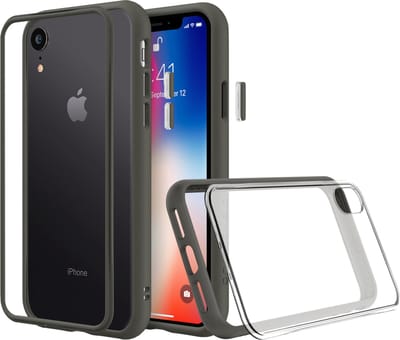 Apple iPhone XR Hoesje - Rhinoshield - MOD NX Serie - Hard Kunststof Backcover - Graphite - Hoesje Geschikt Voor Apple iPhone XR