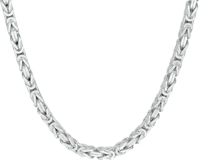 Juwelier Emo - Vierkante KoningsKetting Zilver 925 Gerhodineerd – 4.5mm breed