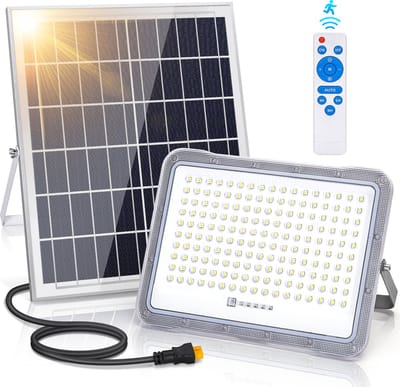 Aigostar 10IU7 - LED schijnwerper op zonne-energie - IP65 - Afstandsbediening - Solar Buitenlamp - Floodlight - Bouwlamp - IP65 - 200W