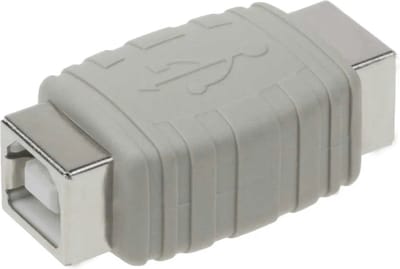 Deltaco USB-64 USB B Female naar USB B Female Adapter - USB 2.0 - Grijs