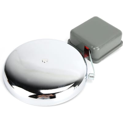 250mm 10in Sonnerie d'alarme signal d'heure annulaire électrique Acier inoxydable pour École Usine Agences220V gray