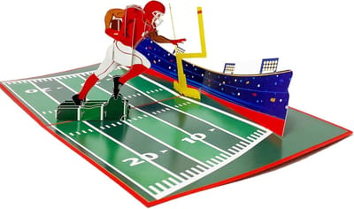 3D Pop-Up Wenskaart met Voetbalthema - Unieke Piramidekaart voor Elke Gelegenheid