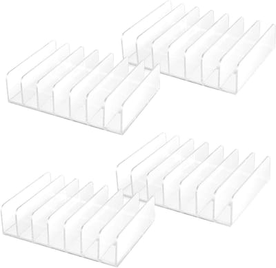 GELLDG CD-rek - Transparant acryl CD-rek - Met afneembaar CD/DVD-displayrek - CD-opbergrek - Organizerrek - CD-lade - 4-delige set