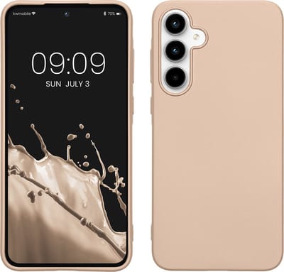 kwmobile telefoonhoesje geschikt voor Samsung Galaxy A35 - Hoesje voor smartphone - Back cover in metallic goud
