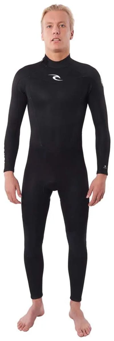 Rip Curl Heren Freelite 3/2mm Rug Ritssluiting Wetsuit - Black