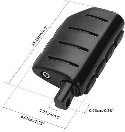 Motorfiets Voetsteunen - Treeplank Pedaal - Comfortabel Rijden - Schokbestendig Aluminium Rubber - 10 mm Gat