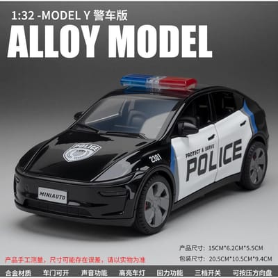 Jianyuan 1:32 Simulatie Legering Weg Rood Oog Hel Politiewagen Kinder Speelgoedauto Ornament Fabriek Direct S