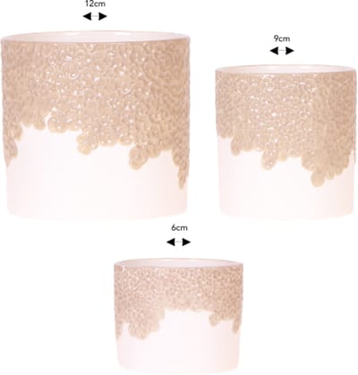 Kolibri Company | Combi deal | Bloom sierpot zand – set 6 cm + 9 cm + 12 cm