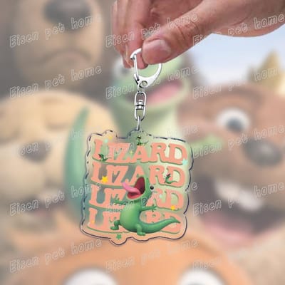 Schattige Dier Hagedis Hagedis Sleutelhangers voor Vrouwen Accessoires Tas Bedel Grappige Hagedis Bever Sleutelhangers Sieraden Vrienden Cadeaus beige