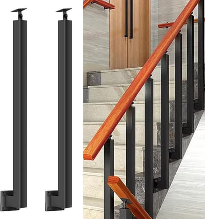 Sterke Metalen Trap- en Balkonleuningen Zijkant Montage 85-100 cm Verstelbaar
