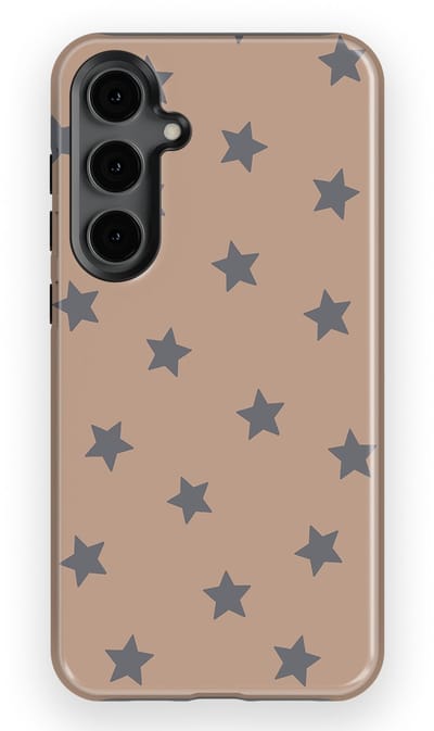 DripCase Hoesje Samsung Galaxy S24 Plus | Sterren Design | Magnetisch Opladen | 2-in-1 Ontwerp | Stars Backcover Mocha Stars
