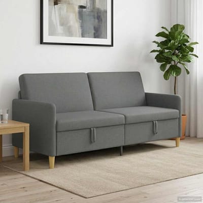 vidaXL - Sofa - met - Opbergruimte - Donkergrijs - 192 - x - 78 - x - 87 - cm - Polyester