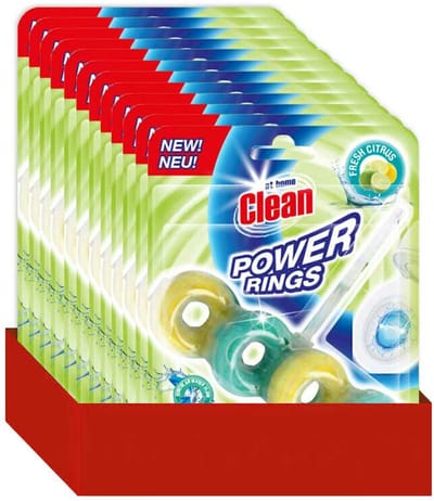 At Home Toiletblok Power Rings Fresh Citrus - 12 x 40 gr - Voordeelverpakking