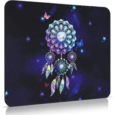 Mooie Muismat met Dromenvanger Motief voor Meisjes, 240 x 200 mm, Perfect voor Thuis en Kantoor