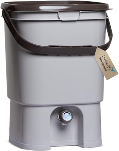 Bokashi Emmer - Keukenafval Bak - Compost Maken - Geurvrij Fermenteren - 19 Liter - Zwart