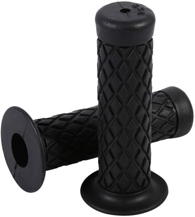VT Goods - Rubber Handgrepen - Comfort Grip - Voor Motorfietsen - Zwart - Ergonomisch - Verbeterde Grip - Geschikt voor 22 mm Diameter - Zwart