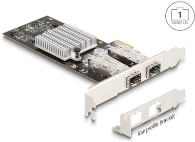 Delock PCI Express x1 Card to 2 x SFP slot Gigabit LAN i350