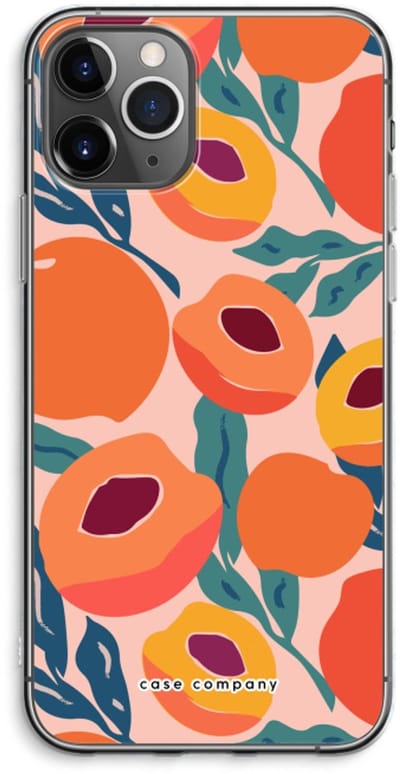 Case Company® - Hoesje geschikt voor iPhone 11 Pro Max hoesje - Perzik - Soft Cover Telefoonhoesje - Bescherming aan alle Kanten en Schermrand