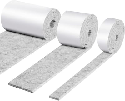 Zelfklevende Viltglijders 4 mm Dik – 3 Rollen in 100x10cm, 100x5cm & 100x2cm – Krassenvrije Meubelglijders voor Stoelen & Tafels – Vloerbeschermer tegen Geluid