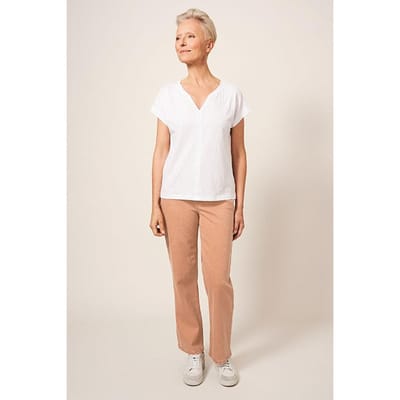 White Stuff Leighton Claydye Straight Jean Mid Coral Größe: 14 | Straight Jeans Outlet | Damen | Orange