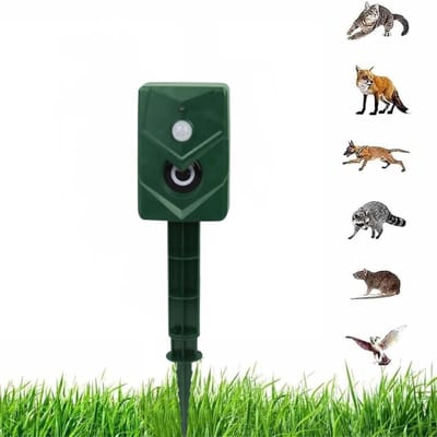 Ultrasone Kattenafschrikker met PIR Sensor en Waterdicht Ontwerp voor Tuin en Garage, Dierenafschrikmiddel met Batterij