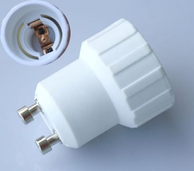 Lamp adapter converter van GU10 naar E14 fitting voor LED en halogeen lampen, energiezuinig en veelzijdig