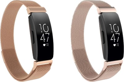 KELERINO. Milanese bandjes geschikt voor Fitbit Inspire (HR) - 2-pack - Small
