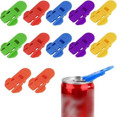 Peysaitr - Blikopener - 12 Stuks - Blikopener Voor Blikjes - Blikjes Sluiter - Drinkblik Opener - Blikjes Opener Frisdrank - Tegen Insecten En Lekken - 6 Kleuren