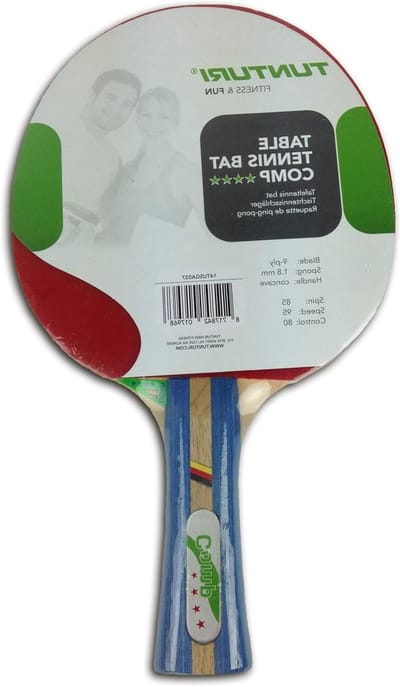 Tafeltennisbatje - Pingpongbatje Batje - Wedstrijd Spelen - 4 Sterren Kwaliteit - 26 x 15 x 2 cm - Blauw