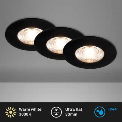 BRILONER 3-Set - LED-verzamellamp - KULANA - MINI - 6,5 - cm - 3x - 3,6 W - 350 - lm - zwart