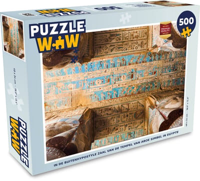 Puzzel In de Buitenhypostyle Zaal van de Tempel van Aboe Simbel in Egypte - Legpuzzel - Puzzel 500 stukjes