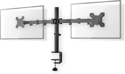 Nedis Monitorbeugel voor Bureaus - 2 Schermen - 15 - 32 " - 75x75 / 100x100 - Draai- en Kantelbaar