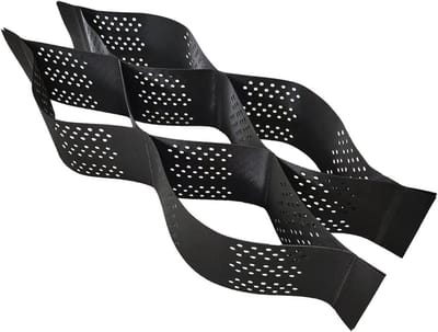 Honingraat Grindrooster - Opvouwbare Tegels - Oprit Stabiliseren - Zwaar Belastbaar - 3x6 Meter - Zwart