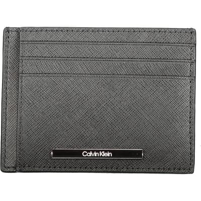 Calvin Klein Zwarte Leren Heren Portemonnee Houder