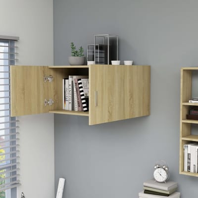vidaXL - Hangkast - 80x39x40 - cm - bewerkt - hout - sonoma - eikenkleurig