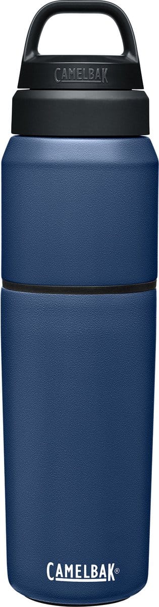 CamelBak Multibev Vacuum RVS - Waterfles met afneembare koffie / theebeker - 650 ml + 500 ml - Blauw / Blauw (Navy /Navy)