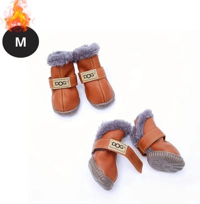 Nivard Hondenschoenen Pootbeschermer - Hondenschoenen - 4 Stuks - Hondenschoentjes - Pootbescherming Hond - Waterbestendig - Antislip - Koffie - M