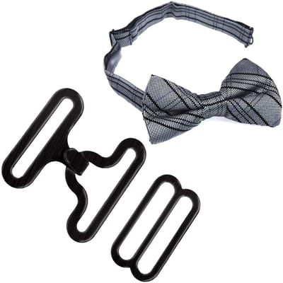 Dailygoods- Strikclip 50 Sets - Zwart - Koper - DIY Bevestiging - Ultra-dun - Geschikt voor Necktie/Band - Vlinderdasclip