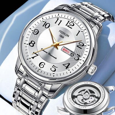 Horloge voor mannen van middelbare en oudere leeftijd Heren Volautomatisch Niet-mechanisch Horloge Waterdicht Digitaal Elektronisch Horloge Quartz Horloge , gray