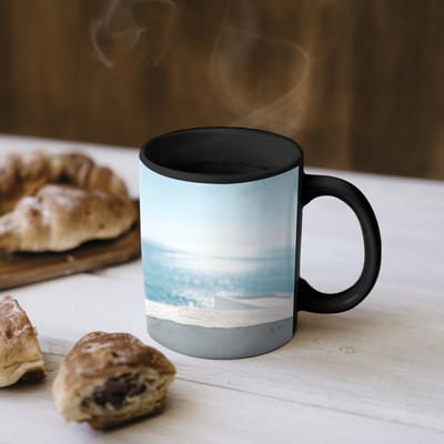 Magische Mok - Foto op Warmte Mokken - Koffiemok - Zee - Koffiekopjes - Zomers - Magic Mok - Beker - 350 ML - Theemok