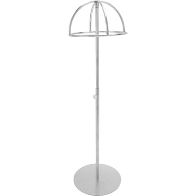Porte-chapeau de table Hauteur réglable Métal Creux Porte-chapeau Tridimensionnel pour Chapeau de plage Chapeau de cowboy Hiver argenté