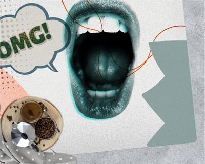 Coloray Vloerbeschermer - OMG, lippen! Vloerbeschermer Bureaustoel - 100x70 cm - Veelkleurig Vloerbeschermer Harde Vloer - Motif Vloerbeschermer - Mótif Vloerbeschermer - Rechthoekige Mat - Abstracties Thema