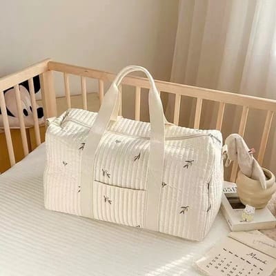 Grote zwangerschapstas, schoudertas, 48 ​​x 28 x 24 cm, dameshandtas, zwangerschapstas, multifunctionele reistas, geschikt voor uitstapjes en reizen, beige-3