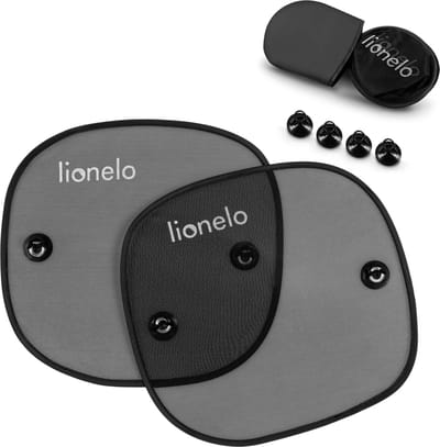 Lionelo Sunshade - Zonneschermen voor het autoraam - Set van 2 zonneschermen - Gemakkelijk en snel de- en monteren