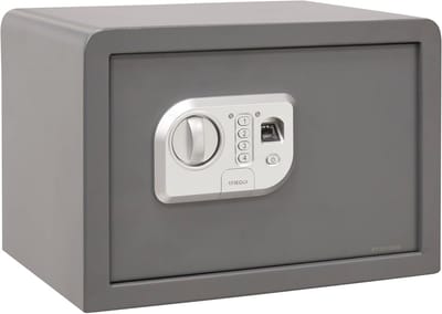 Stalen Kluis met Elektronische Vingerafdruk en Code - Biometrische Lezer voor Huisgebruik - 27 x 38,5 x 30 cm